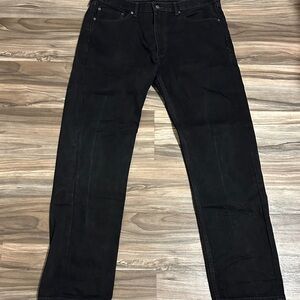 Levi's 505 Regular Fit Jeans Men's Size 38X34 Black Denim Pockets